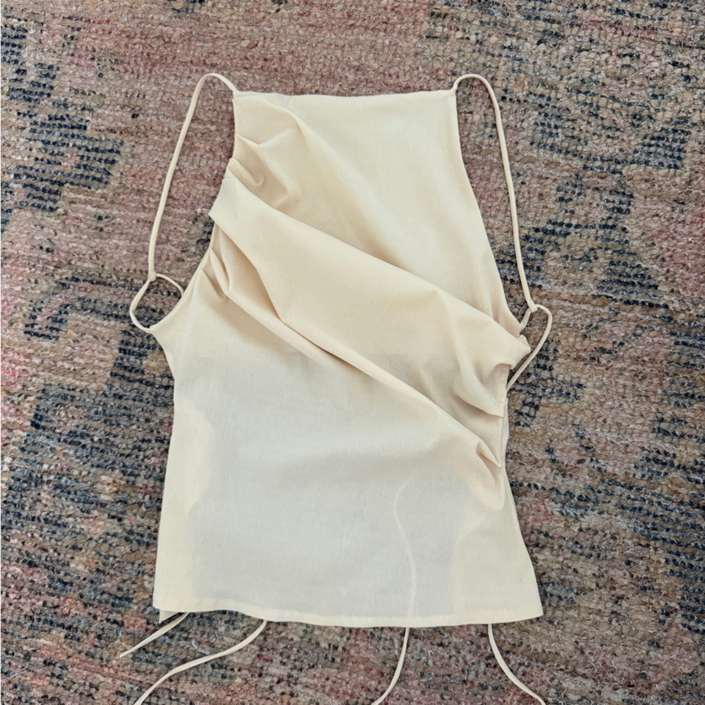 Zara ruched yellow top